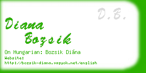 diana bozsik business card